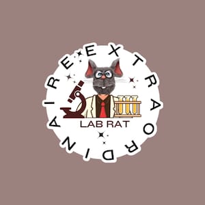 Lab Rat Extraordinaire für Doktoranden, Doktoranden-Abschluss-Aufkleber Geschenk, Doktor Wasserflaschen-Aufkleber, Doktoranden-Laptop-Aufkleber für Doktoranden