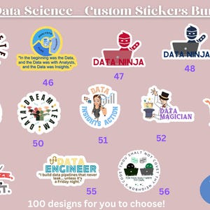 Custom Data Science Sticker Pack, Personalized Data Scientist Sticker ...