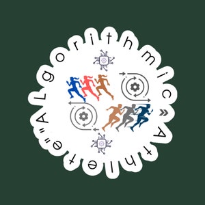 Pegatina de atleta algorítmico, mujer basada en datos, pegatina de ciencia de datos, pegatina de científico de datos, ciencia de datos, regalo de ciencia de datos, analista de datos