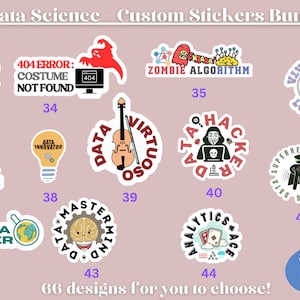 Custom Data Science Sticker Pack, Personalized Data Scientist Sticker ...