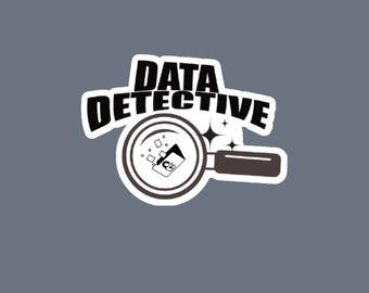 Data Detective Sticker, Data Scientist Sticker, Data Queen, Woman in Data Science, Data Science Gift,Data Analyst Accessory,Engineer Sticker