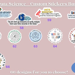 Custom Data Science Sticker Pack, Personalized Data Scientist Sticker ...