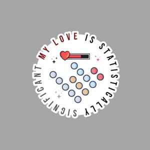 Adesivo Meu Amor é Estatisticamente Significativo PhDHumor StatisticalLove STEMLife DataDrivenRomance Graduação de PhD Aluno de PhD, Garrafa de Água