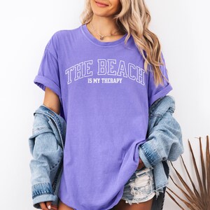 The Beach Is My Therapy Comfort Color Shirt, Beach T-Shirt,Therapy Sweatshirt,Beach Shirt,Travel Sweatshirt,Summer Sweatshirt,Cozy Crewneck