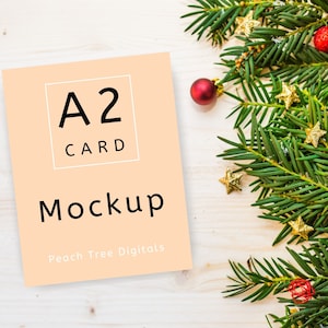 A2 christmas card mockup | Canva mockup template | Easy card mockup | Canva mockup for christmas card