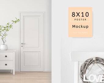 8x10 poster mockup | Canva mockup template | Easy poster mockup | Canva mockup for 8x10 wall art