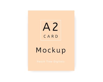 A2 Card Mockup: Easy Canva Template