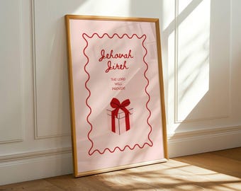 Coquette Names of God Christian Wall Art Set: Watercolor Seashore Prints (Digital Download