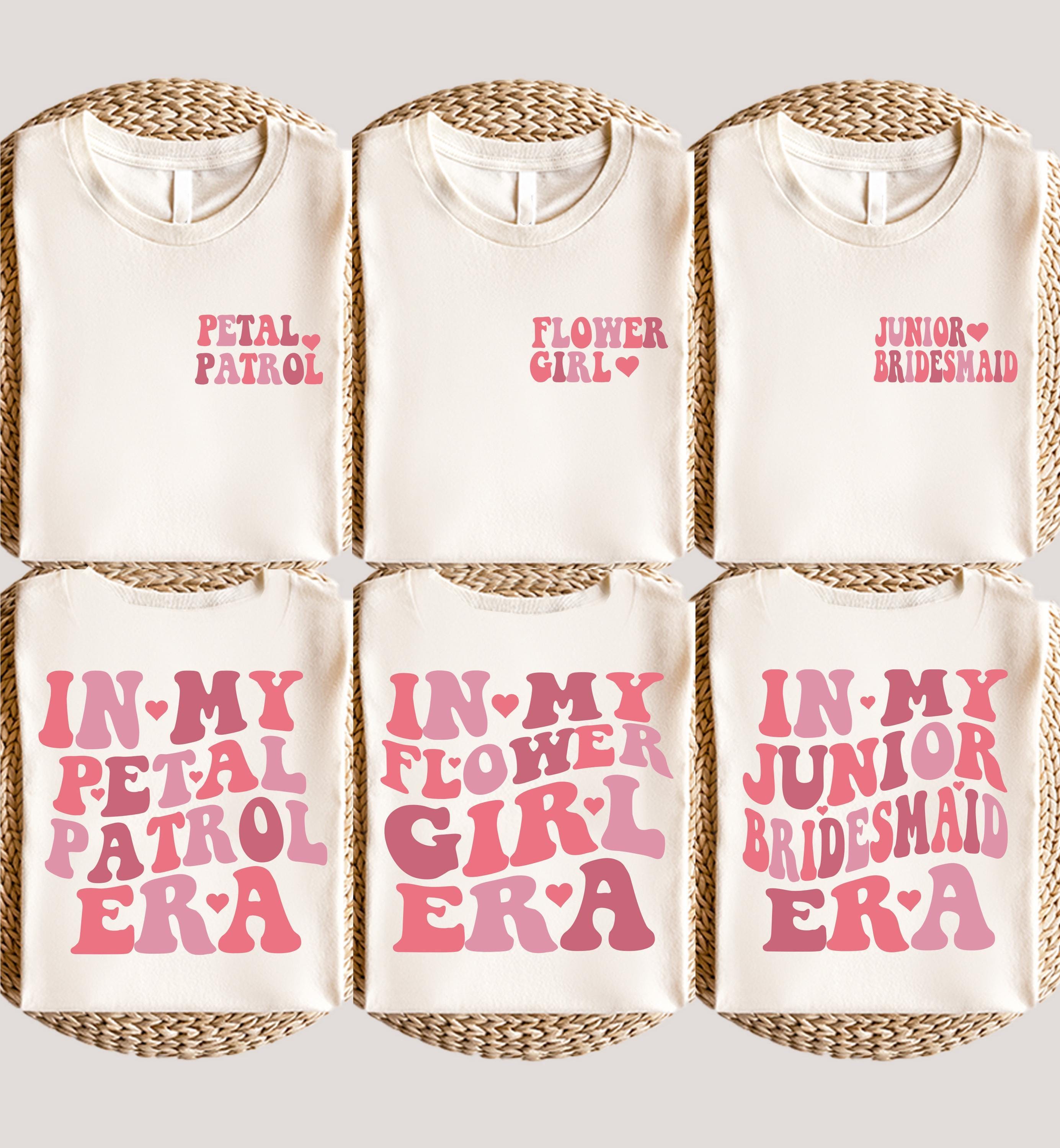 Custom In My Flower Girl Era Shirt, Personalized Flower Girl Tee, Bridal Party Gift, Wedding Shirt