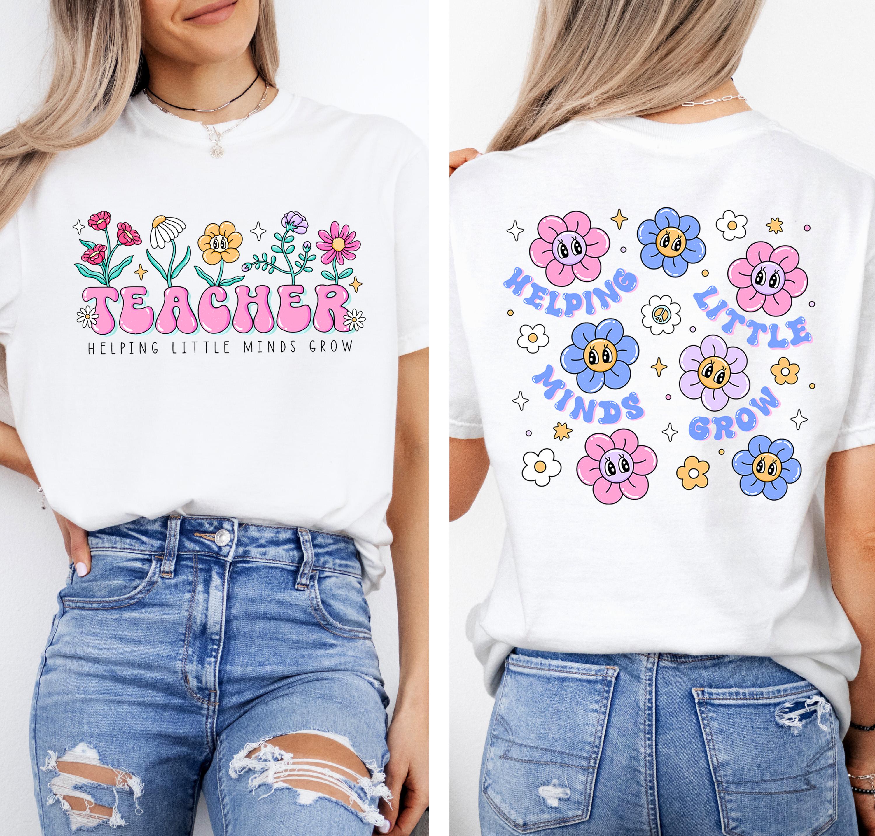 Teacher Helping Little Minds Grow Shirt, Gift For Teacher, Special Education Teacher, Teacher Appreciation, Wildflower Educators Shirts