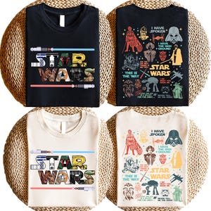 Disney Star Wars Two Sided T-Shirt, Star Wars Shirt, Darth Vader Shirt, Galaxy's Edge Shirt, Retro Star Wars Shirt