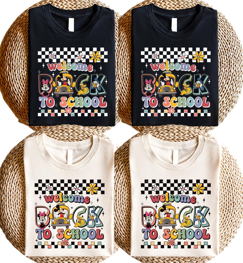 Snorider Design Welcome Back To School T-Shirt, Disney Mickey And Friends Back To School Shirt, Teacher Welcome To School Tee, First Day Of School Gift