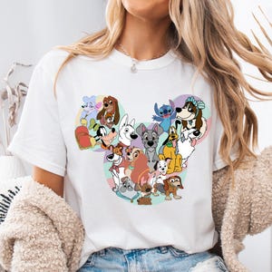 Disney Dog Squad Shirt, Pluto, Pongo, Lady & the Tramp Tee, 101 Dalmatians Retro T-Shirt, Adorable Pets Fan Gift, Disney Cartoon Outfit