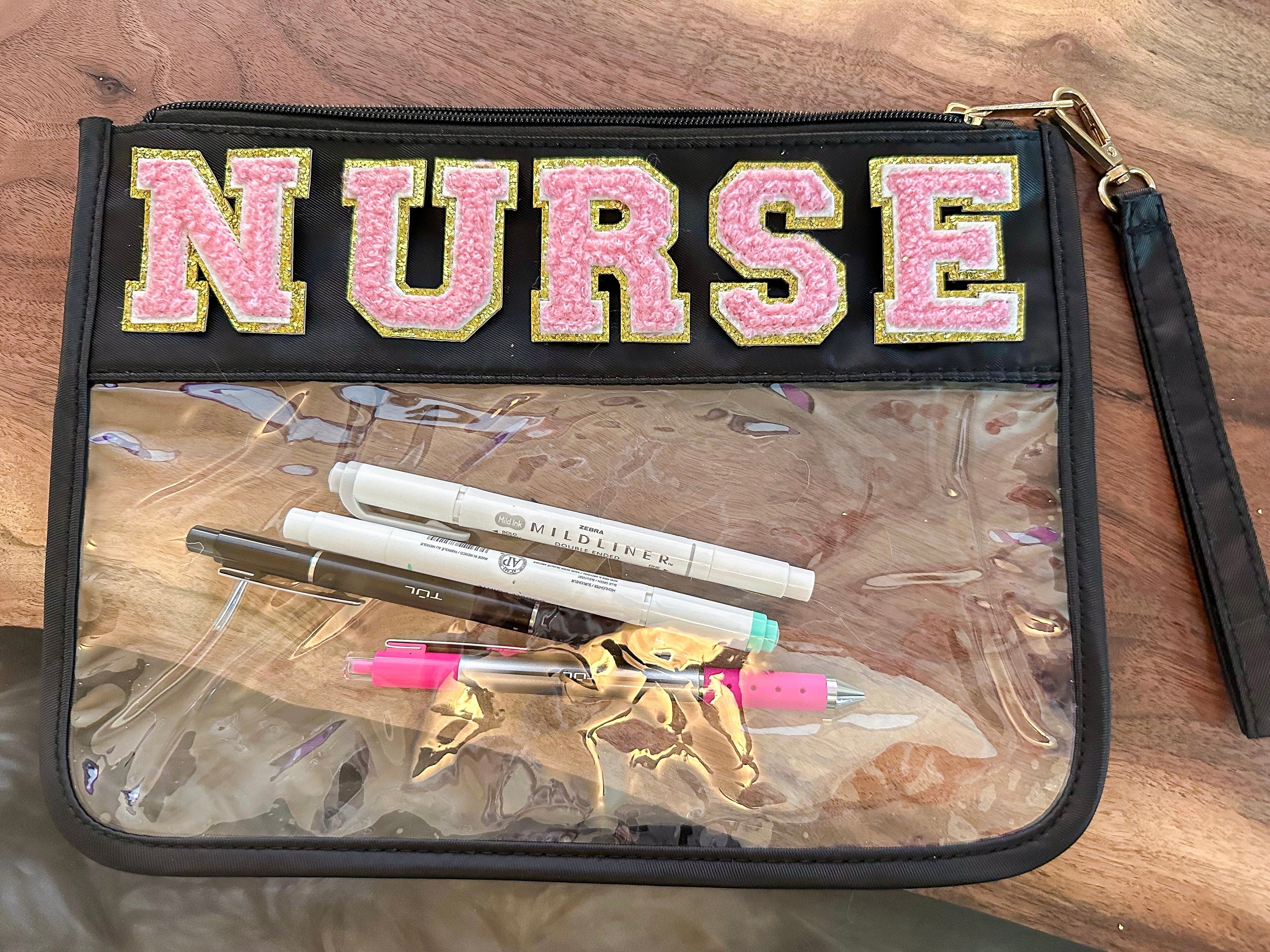 PXTIDY Nurse Gifts Nurse Survival Kit Cosmetic Bag Nurse Pencil Pouch Nurse  Bag Nursing Gift Nurse Student Graduation Gift (White)