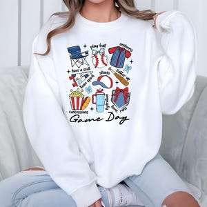 Baseball Game Day Sweatshirt, Family Game Day Sweatshirt, Baseball Sweatshirt, Baseball Mom Dad, Baseball Season, Game Day, Baseball GameDay