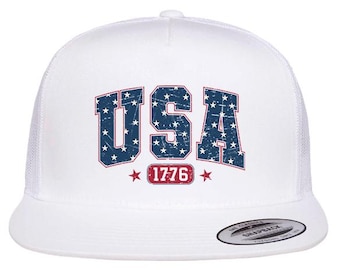 Retro USA 1776 Hat, Fourth Of July Cap, Vintage USA 1776 Hat, Groovy USA Est 1776 Hat, 4th of July Independence Day Hat