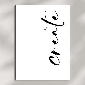 Create Printable Art - Minimalist Print - Quote Print - Print Infused With Positive Divinely Guided Energy