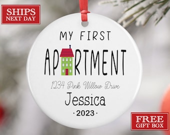 My First Apartment Ornament - New House Ornament - Housewarming Gift - New House Ornament - First Apartment Keepsake - Personalize Gift