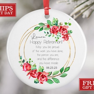 Happy Retirement Ornament - Retirement Gift Boss - Coworker - Friend -Officially Retired - Retirement Gift  - Farewell Party Gift