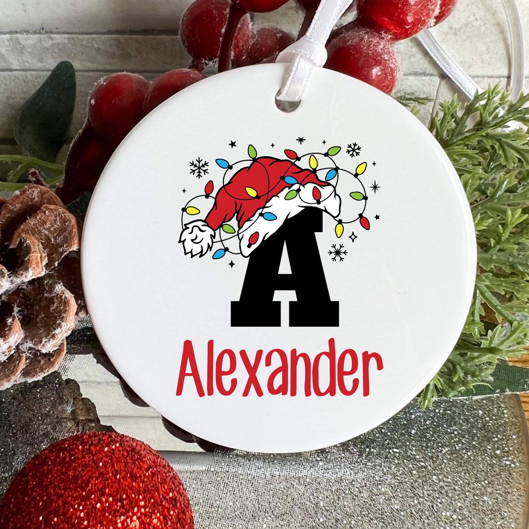 Personalized Name Kids Christmas Ornament Baby Name 1st Christmas