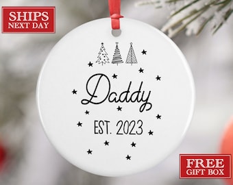 Daddy Ornament - First Christmas as a Dad - New Parent Keepsake Ornament - New Dad Gift - Father's Day - Daddy's First Christmas