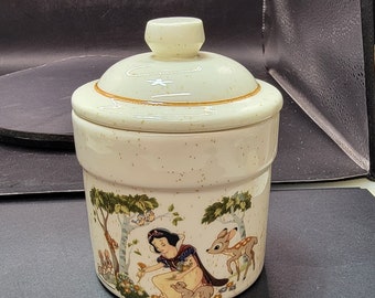 Small Snow White Canister, Treasure Craft, Made in USA, 968/979