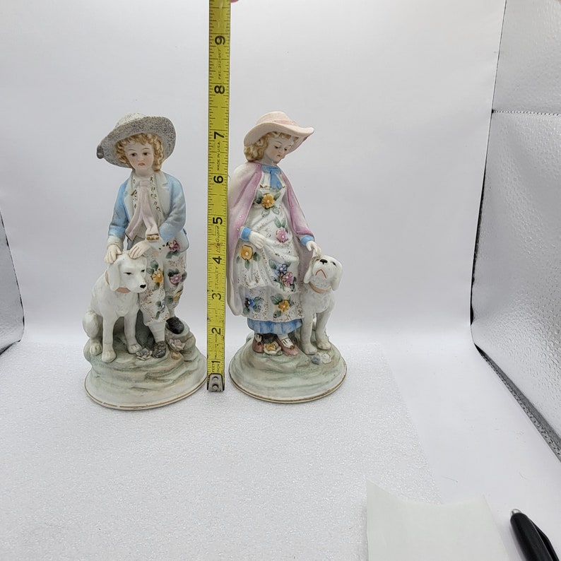 Rare Midcentury Little Boy Blue and Pinkie With Dogs Etsy