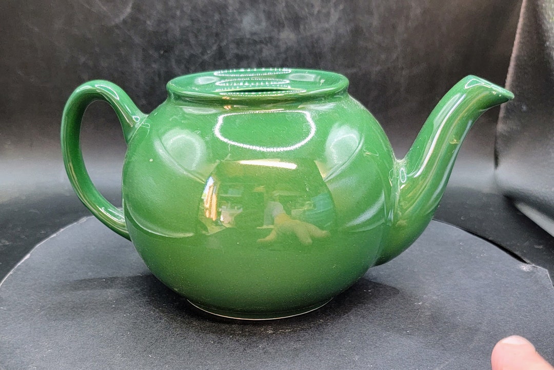 Teapot Pristine England Potbelly Teapot Green No Lid. Etsy