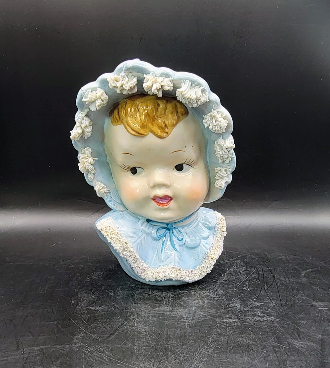 Blue Baby Head Vase Artmark Hand Painted Originals Japan. Etsy