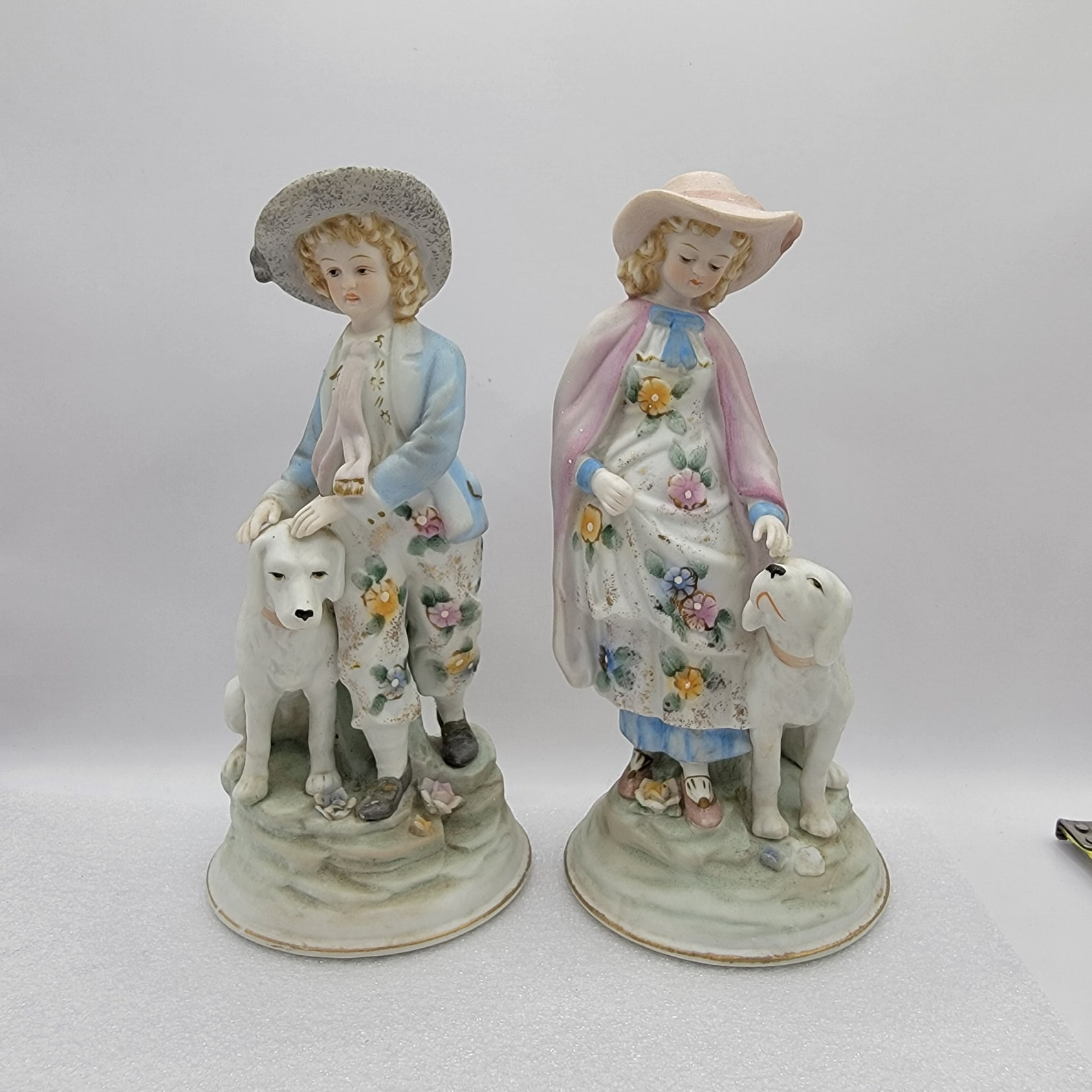 Rare Midcentury Little Boy Blue and Pinkie With Dogs Etsy