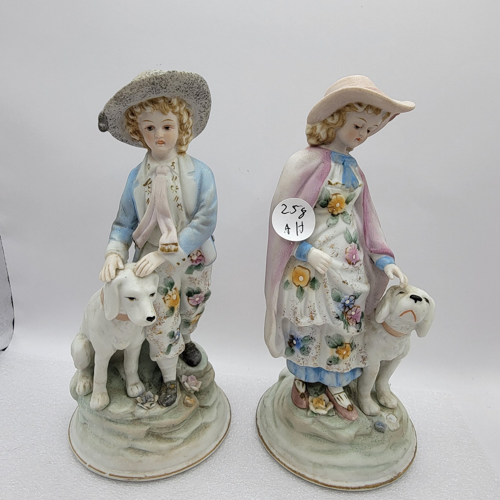 Rare Midcentury Little Boy Blue and Pinkie With Dogs Etsy