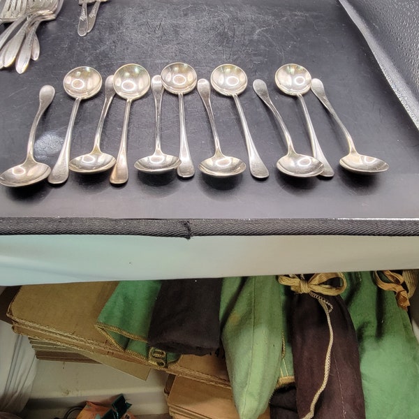 Collectible W.R. Pat May 2 '99 Condiment Spoons, Set of 11, Vintage Flatware