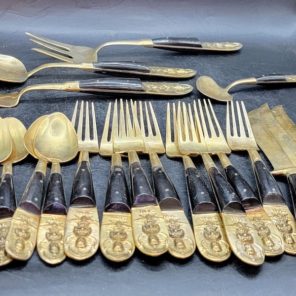 Thai Bronze Flatware Etsy