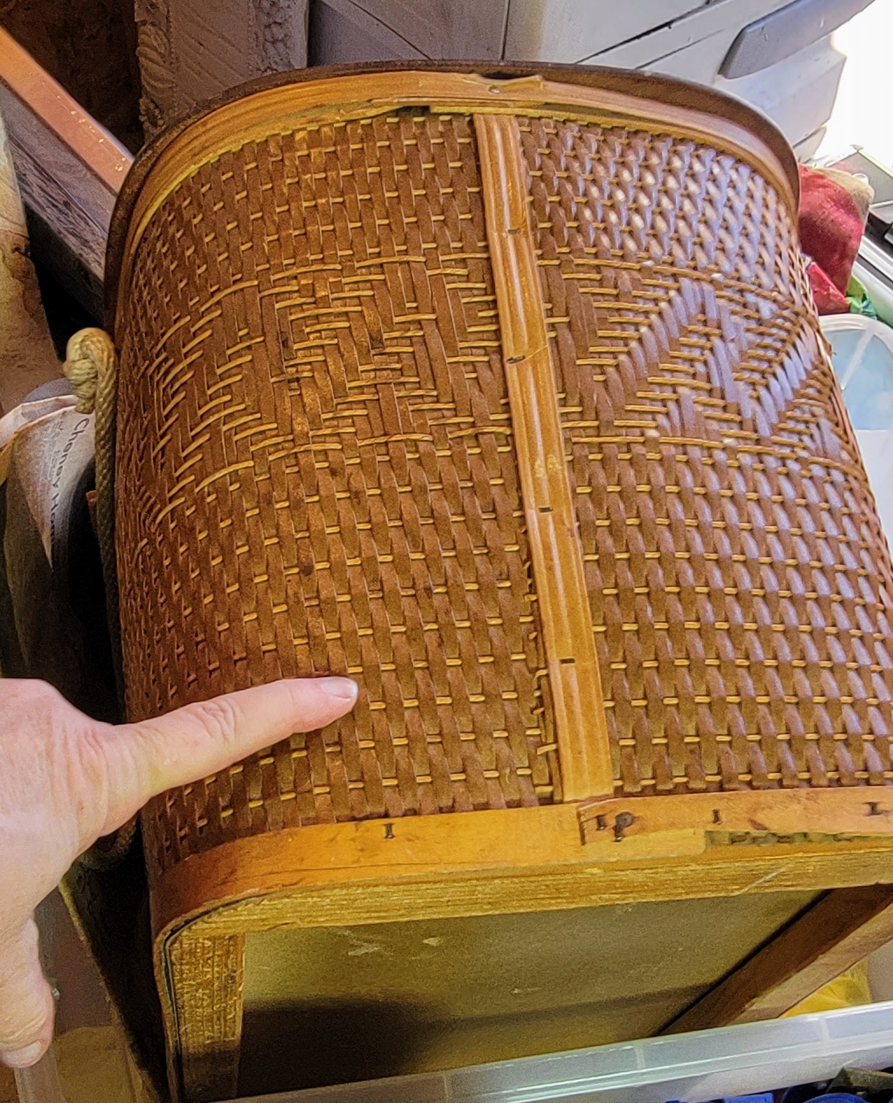 Retro Hawkeye Woven Picnic Basket Burlington Basket Company Etsy