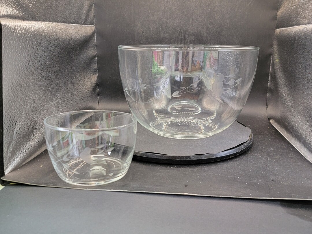 Princess House Heritage Serving Bowl Set, 2pc Rolypoly Bowls, Vintage