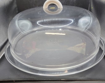 Guzzini Clear Cake Stand, Made in Itally, circa 1970's