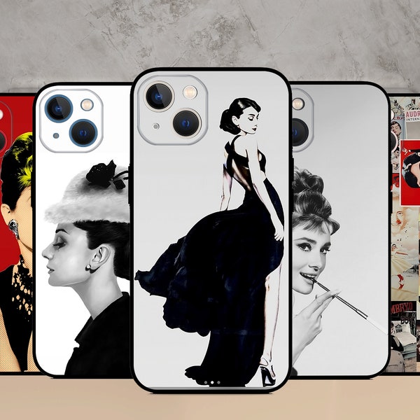 Famous British Artress Audrey Hepburn Phone Case fit for iPhone 15/14 MagSafe S24 Ultra S23 S22 A55 A35 A15 A14  Google Pixel 8Pro 8 7A