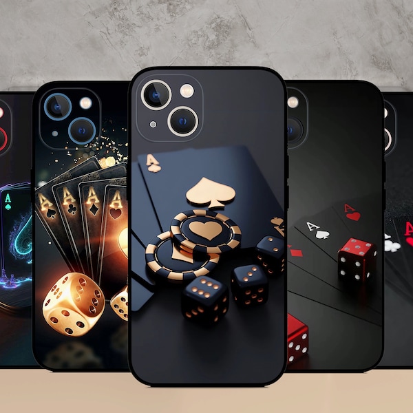 Poker Dice Phone Case fit for iPhone 15/14 MagSafe S23 S23FE S22 A55 A35 A15 A14  Google Pixel 8Pro 8 7A