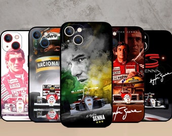 Formula One Legend Ayrton Senna Phone Case fit for iPhone 15/14 MagSafe S24 Ultra S23 S23FE S22 A55 A35 A15 A14  Google Pixel 8Pro 8 7A