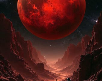 Mars Poster III: NASA Space Exploration Art Print, Galaxy Wall Decor