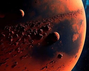 Mars Poster V: NASA Space Exploration Art Print