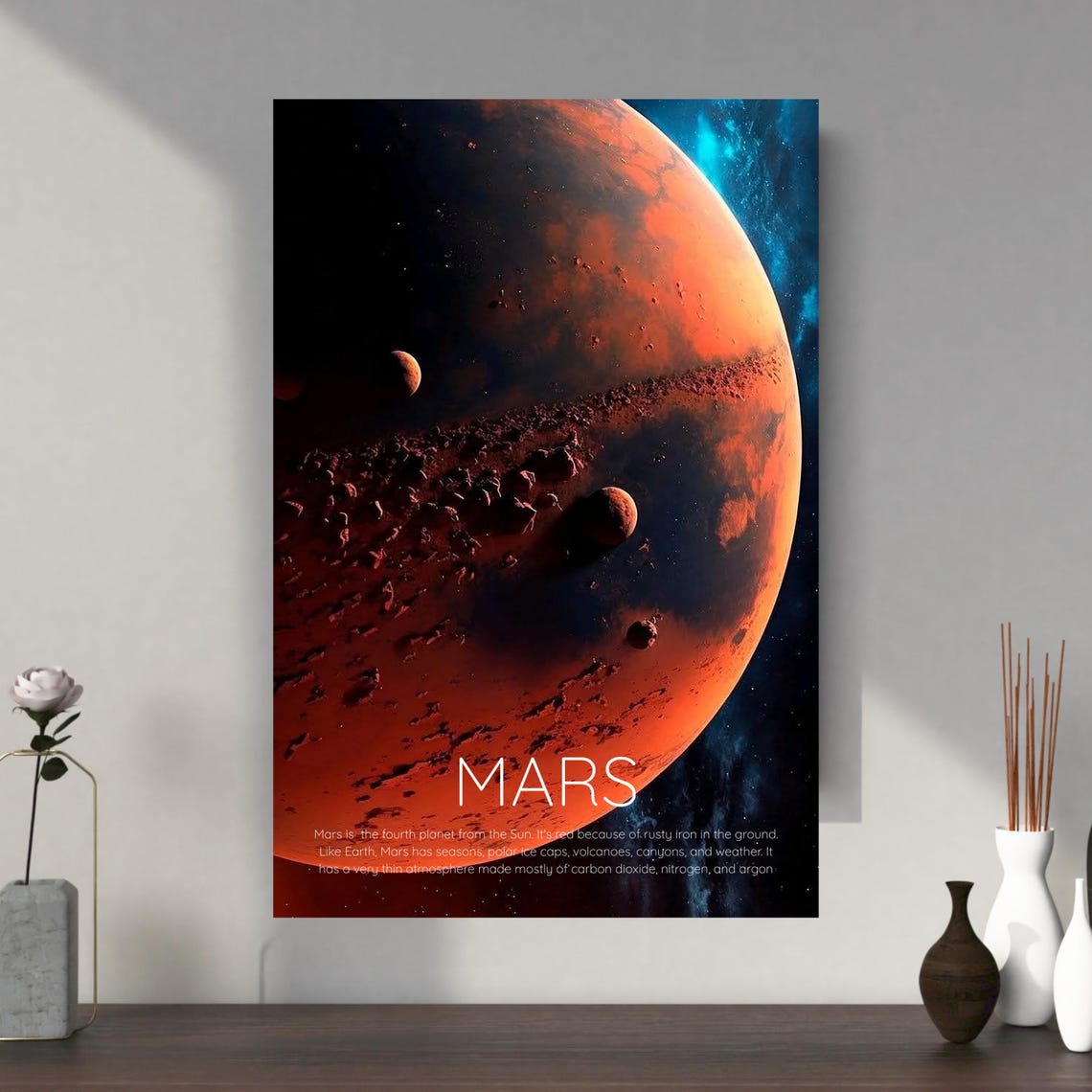 Mars Poster V: NASA Space Exploration Art Print - Etsy