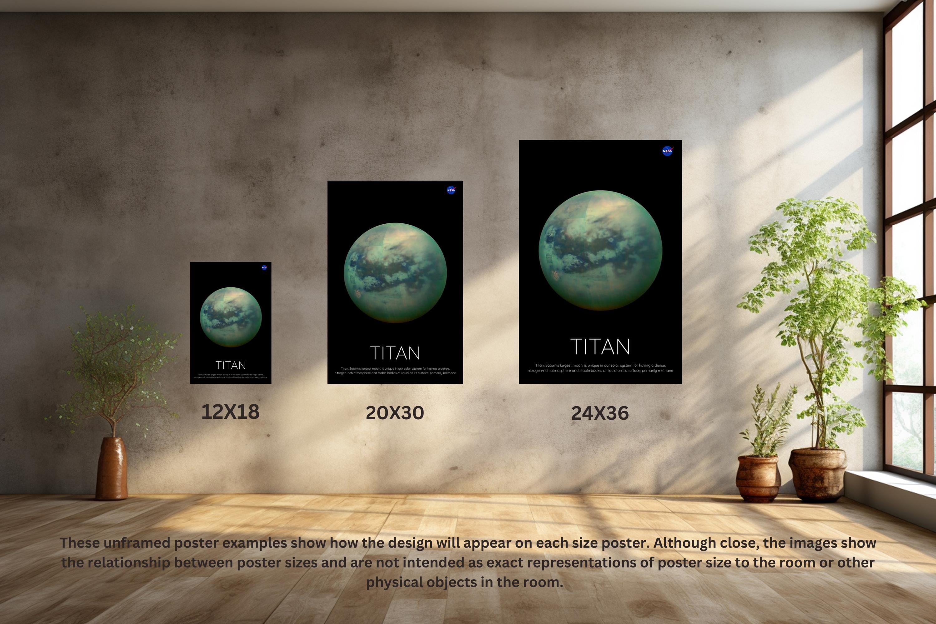 Titan Moon Poster: NASA Space Exploration Art Print - Etsy