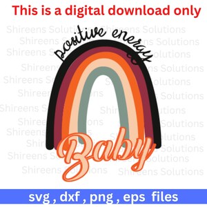 Positieve energie Baby svg, Motivatie png, Cut bestand voor Cricut Silhouette, Gym Life svg, Design files, Instant file download, Print digital