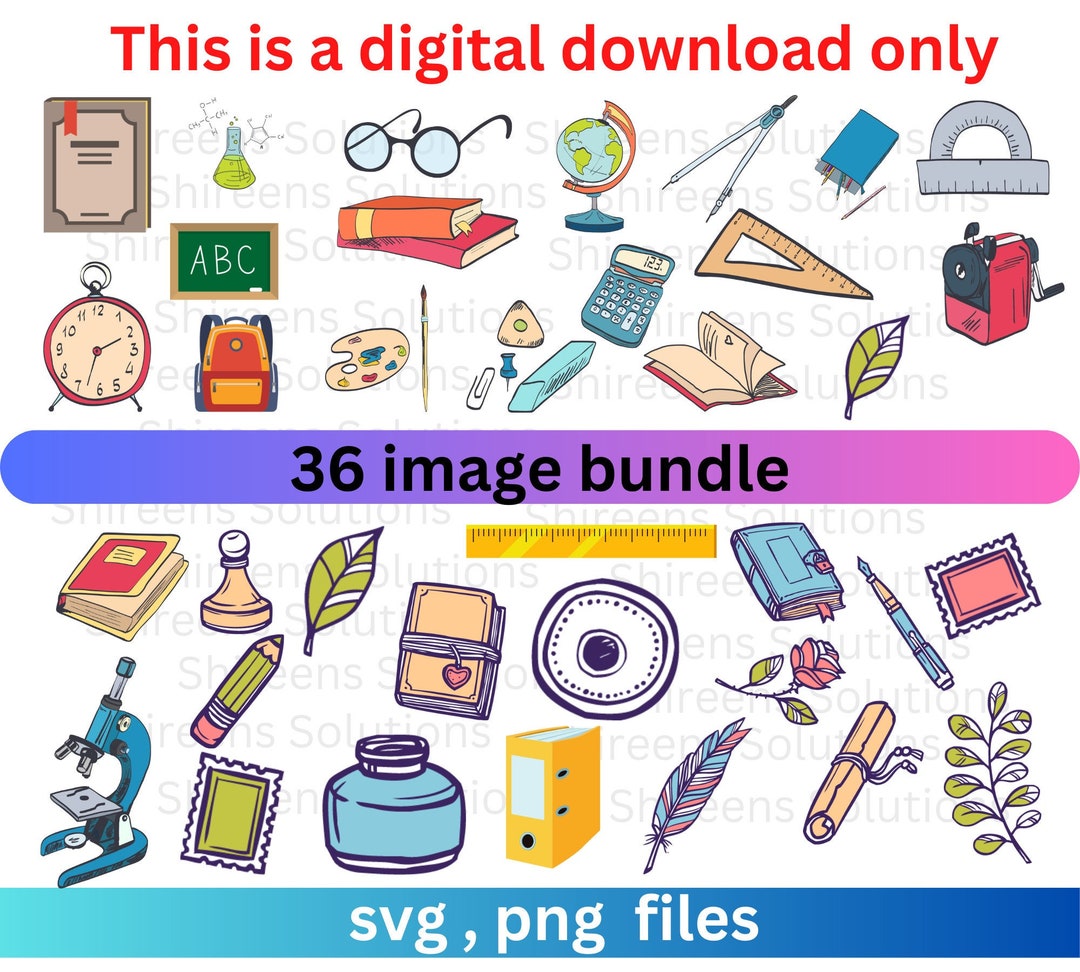 School Svg Bundle, Teacher Clipart, School Png, Ruler Svg, Cut Files ...