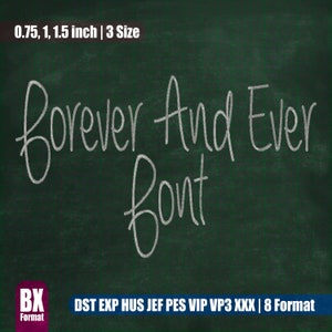 Forever And Ever｜Embroidery Font｜All Formats BX｜Machine Embroidery Design｜Instant Download Monogram Alphabet Punctuations Numbers Letter｜069
