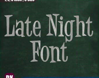 Late Night Embroidery Font, All Formats BX (Instant Download)