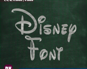 Walt Maus Stickerei Schrift, Alle Formate (Instant Download)