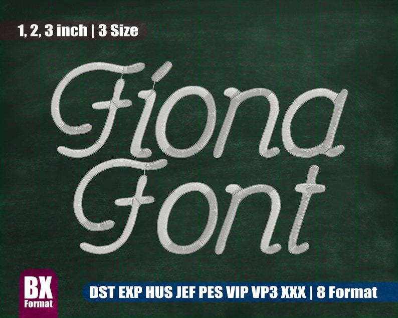 Feona Cursive Fiona Embroidery Font, Machine Embroidery Design (instant Download) - Etsy