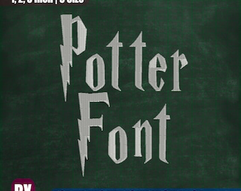 Potter Embroidery Font, Machine Embroidery Design (Instant Download)